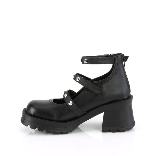 Demonia Bratty-30 Black Vegan Leather