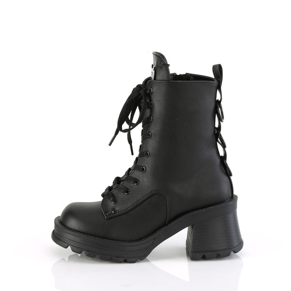 Demonia Bratty-50 Black Vegan Leather