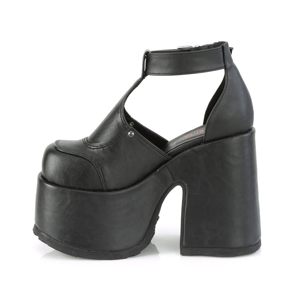 Demonia Camel-103 Black Vegan Leather