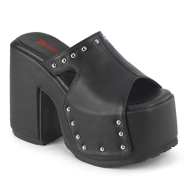 demonia Camel-109 Black Vegan Leather
