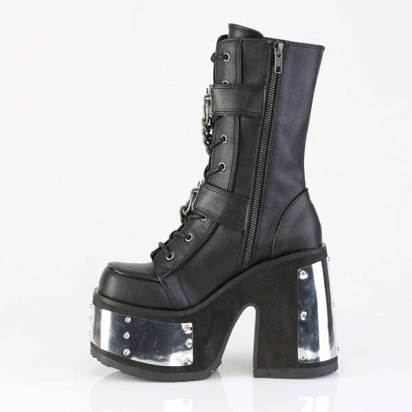 Demonia Camel-120 Black Vegan Leather