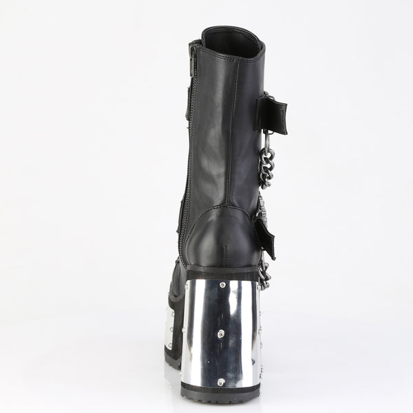 Demonia Camel-120 Black Vegan Leather