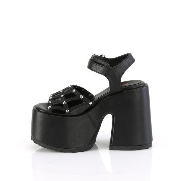 Demonia Camel-17 Black Vegan Leather