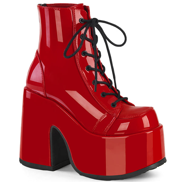 demonia Camel-203 Red Patent