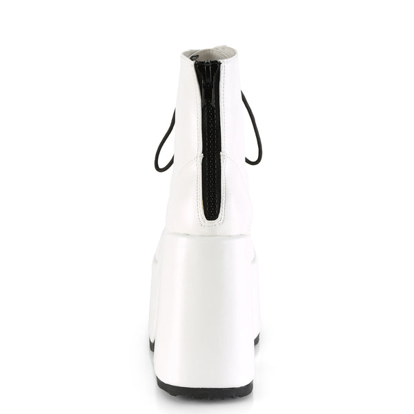 Demonia Camel-203 White Vegan Leather