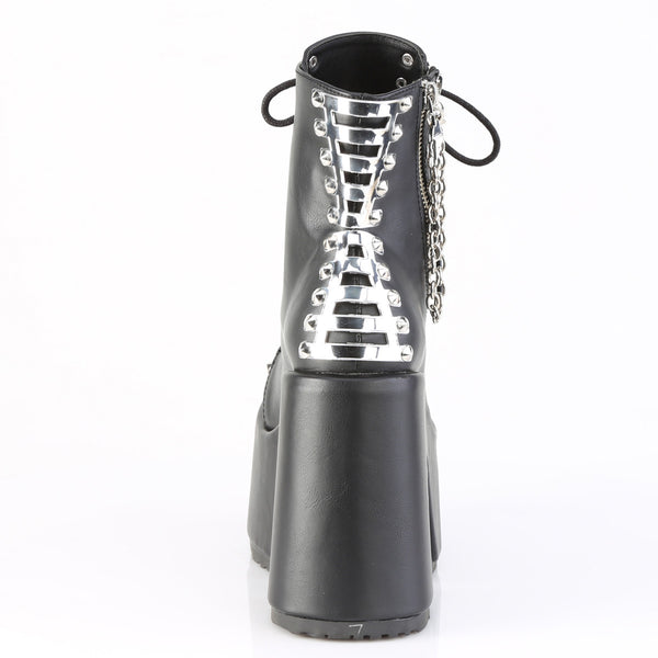 Demonia Camel-208 Black Vegan Leather