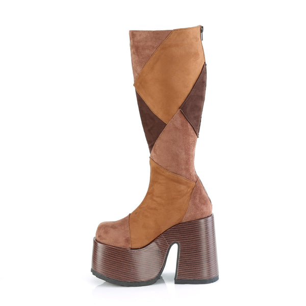 Demonia Camel-280 Brown Multi Vegan Suede