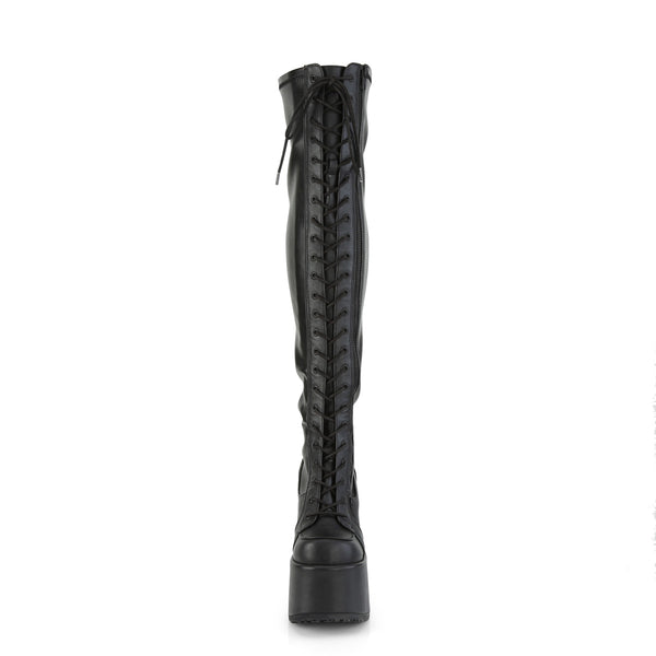 Demonia Camel-300 Black Str Vegan Leather