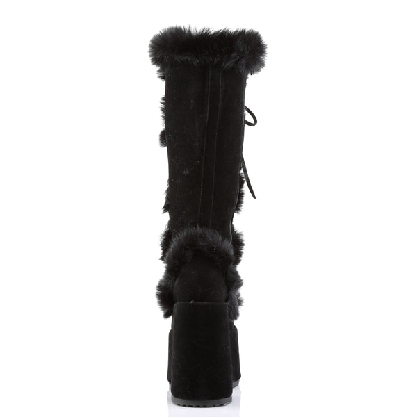 Demonia Camel-311 Black Vegan Suede