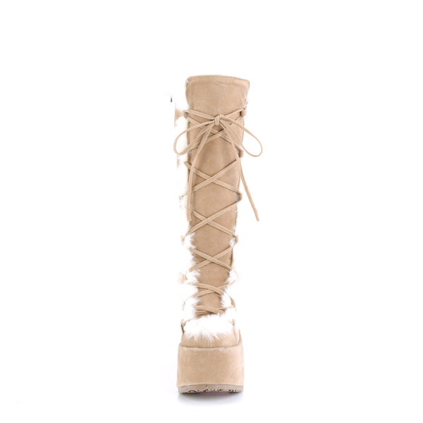 Demonia Camel-311 Camel Vegan Suede