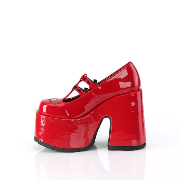 Demonia Camel-55 Red Patent