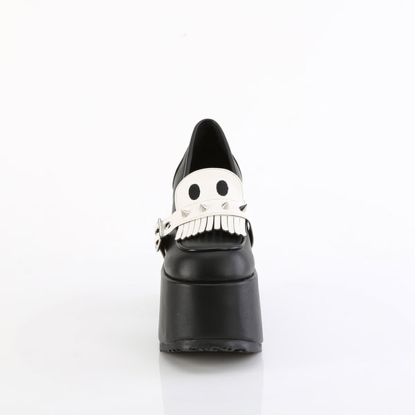 Demonia Camel-58 Black Vegan Leather