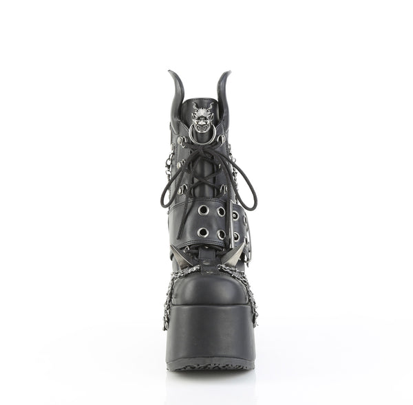 Demonia Camel-64 Black Vegan Leather