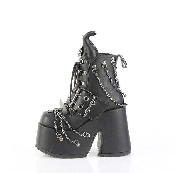 Demonia Camel-64 Black Vegan Leather