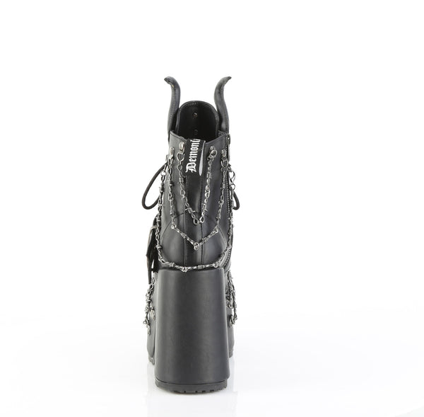 Demonia Camel-64 Black Vegan Leather