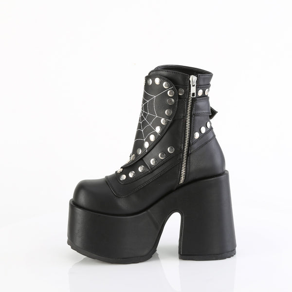 Demonia Camel-70 Black Vegan Leather