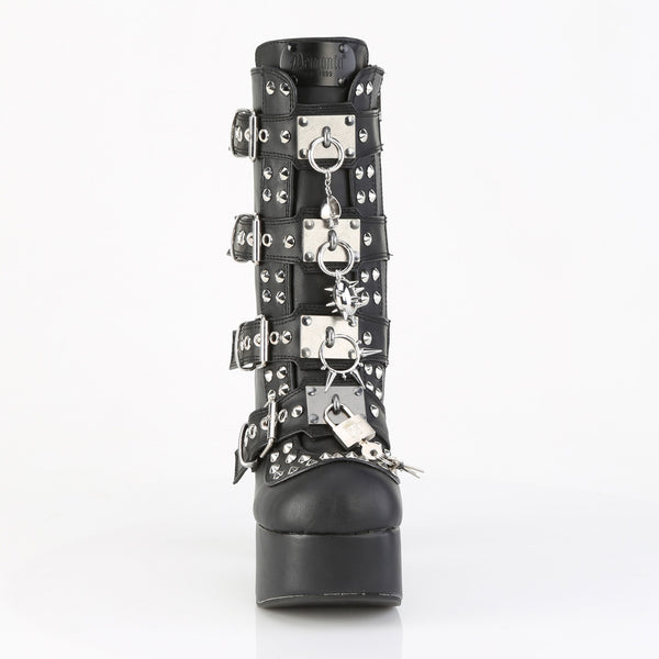 Demonia Charade-118 Black Vegan Leather