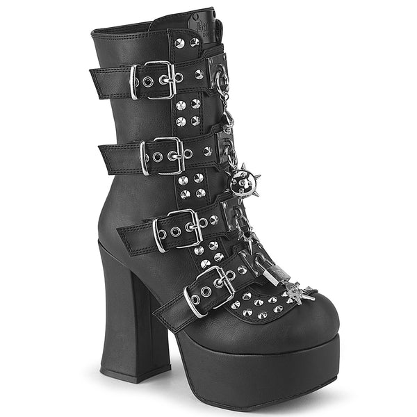 demonia Charade-118 Black Vegan Leather