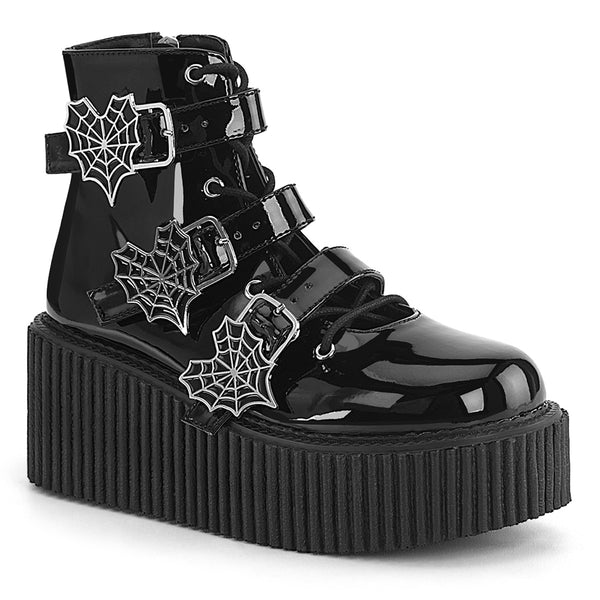 demonia Creeper-260 Black Patent