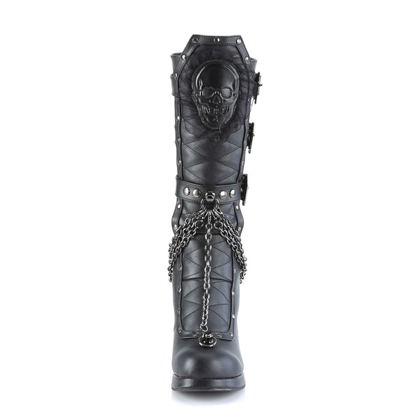Demonia Crypto-67 Black Vegan Leather