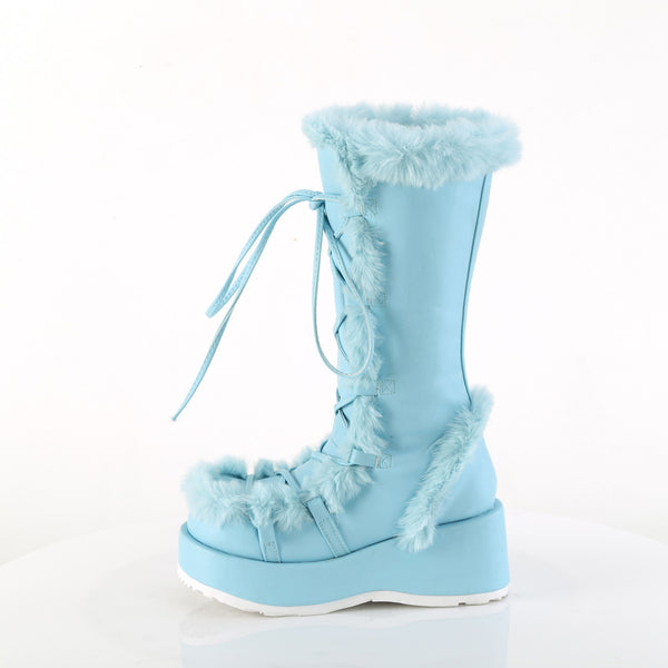 Demonia Cubby-311 Baby Blue Vegan Leather