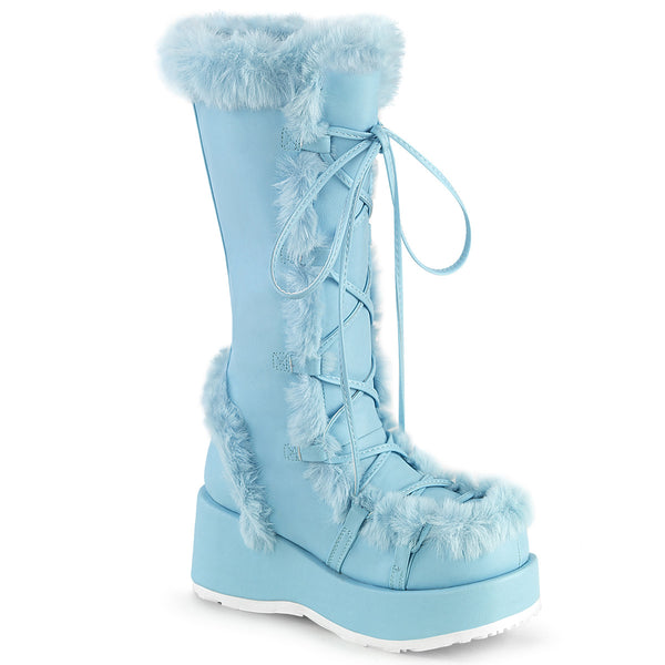 demonia Cubby-311 Baby Blue Vegan Leather