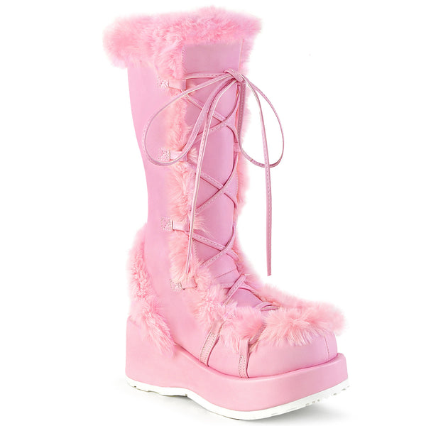 demonia Cubby-311 Baby Pink Vegan Leather