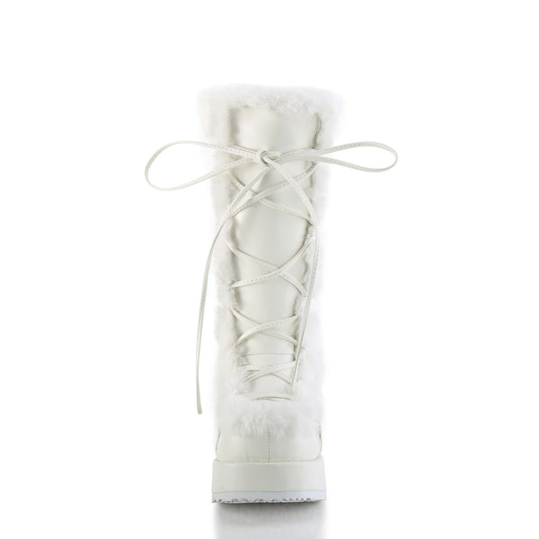 Demonia Cubby-311 White Vegan Leather