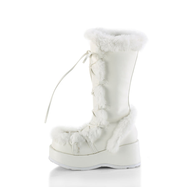 Demonia Cubby-311 White Vegan Leather