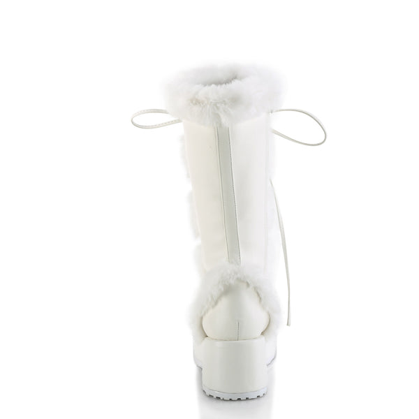 Demonia Cubby-311 White Vegan Leather