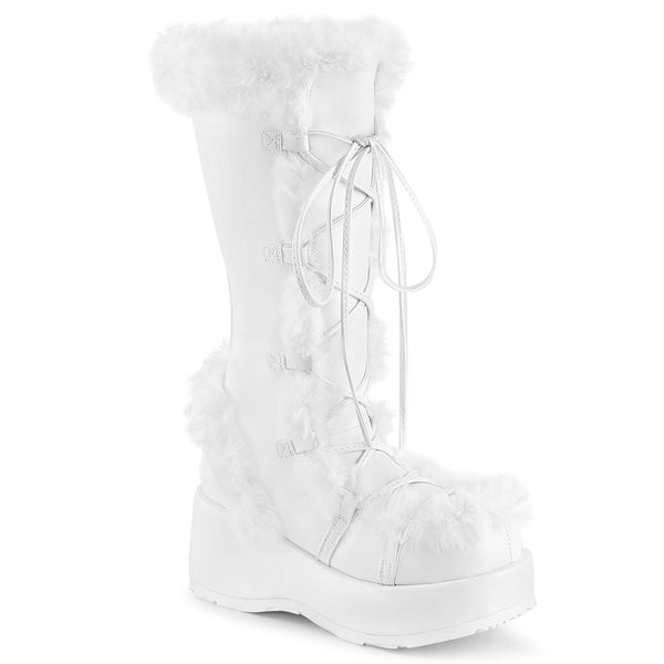 demonia Cubby-311 White Vegan Leather