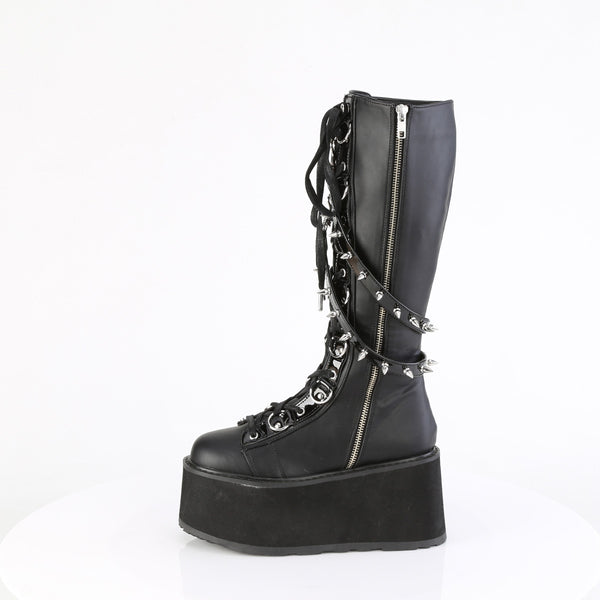Demonia Damned-220 Black Vegan Leather