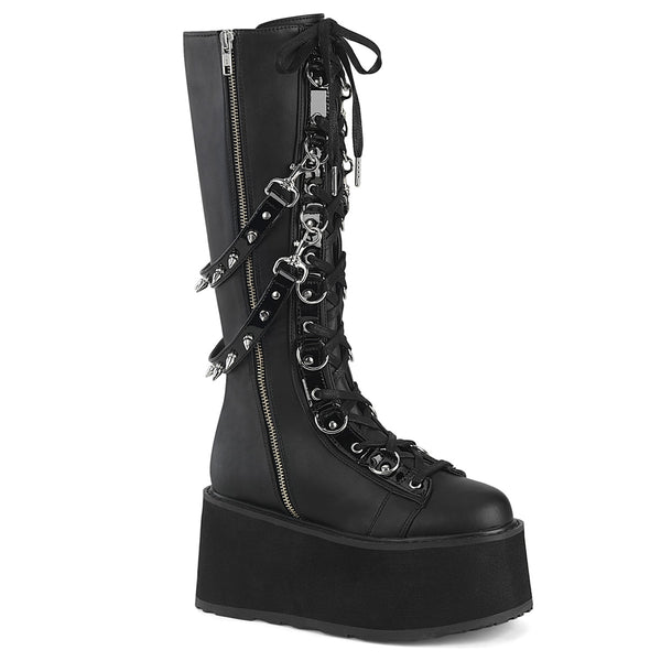 demonia Damned-220 Black Vegan Leather