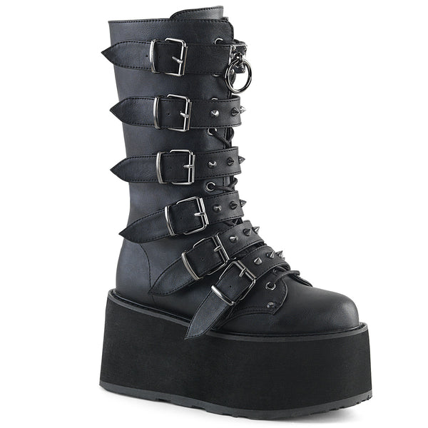 demonia Damned-225 Black Vegan Leather