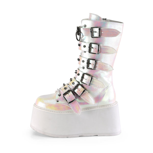 Demonia Damned-225 Pearl Iridescent Vegan Leather