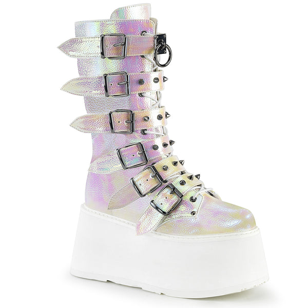 demonia Damned-225 Pearl Iridescent Vegan Leather