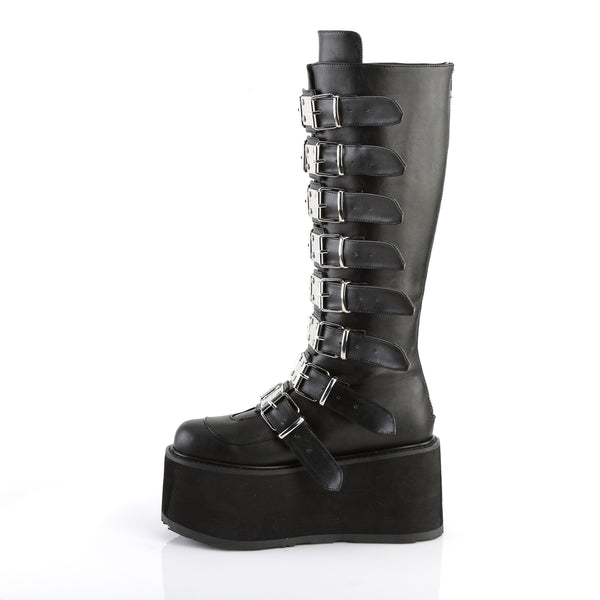 Demonia Damned-318 Black Vegan Leather
