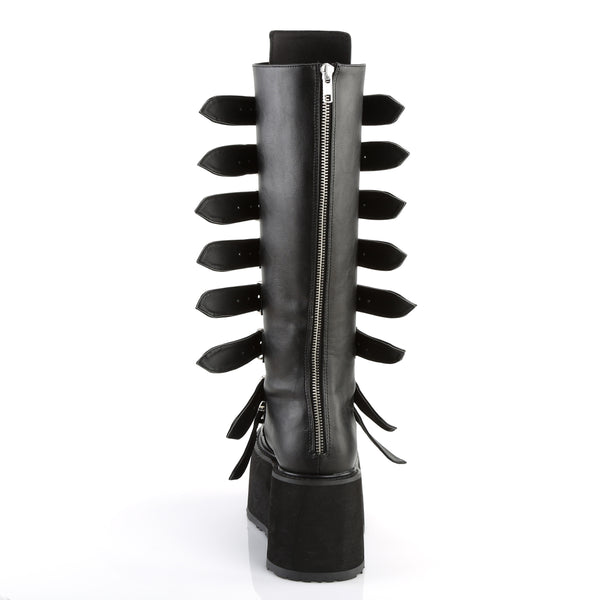 Demonia Damned-318 Black Vegan Leather