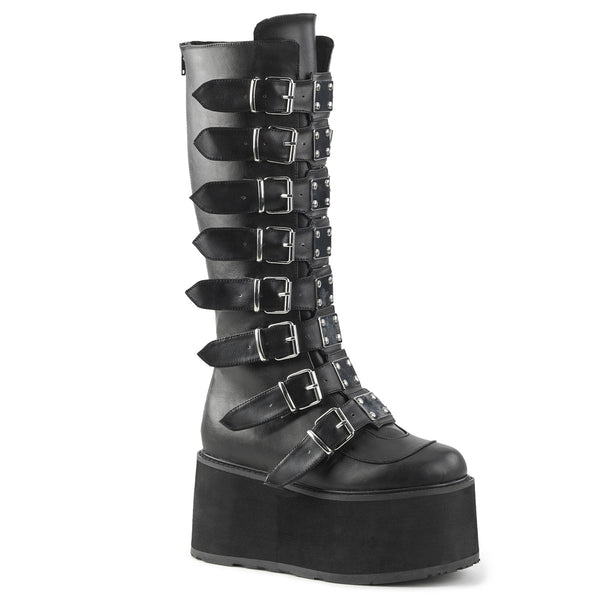 demonia Damned-318 Black Vegan Leather