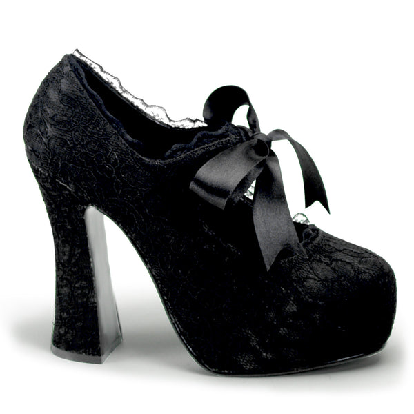 demonia Demon-11 Black Satin-Black Lace