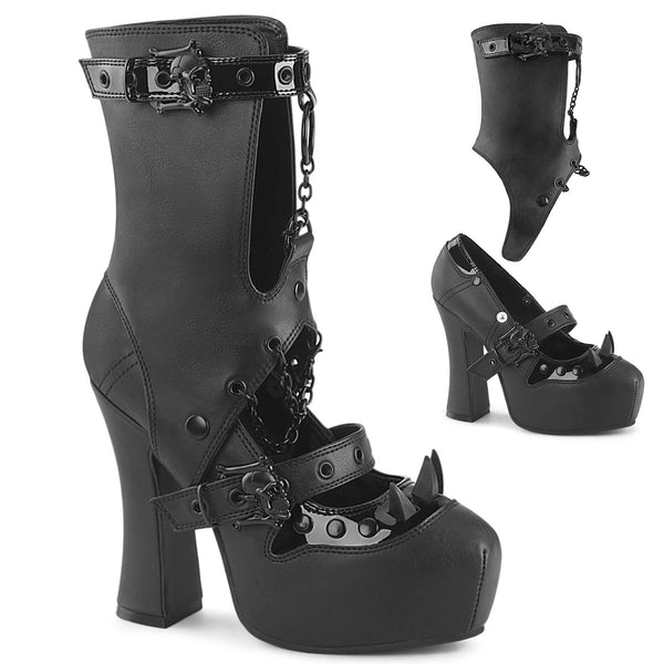 demonia Demon-13 Black Vegan Leather