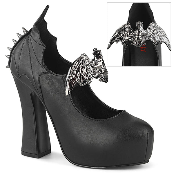 demonia Demon-18 Black Vegan Leather