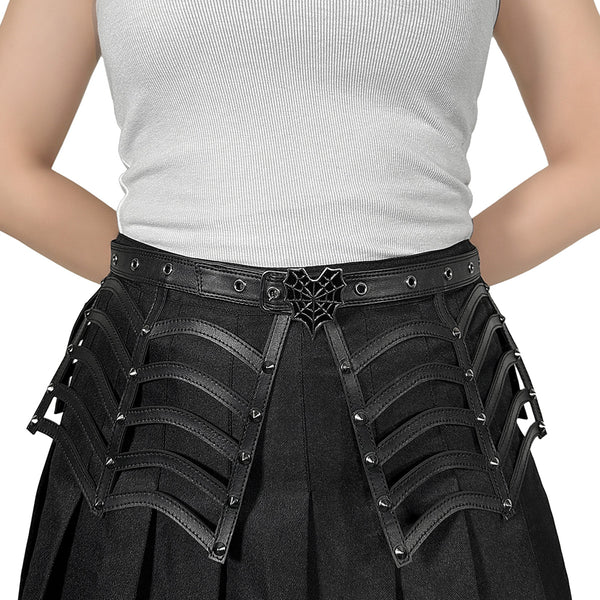 demonia Demonia Spiderweb Cutout Belt S/M