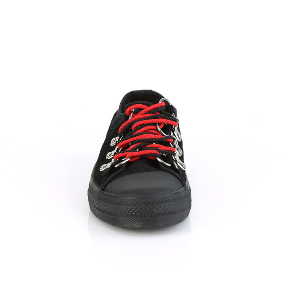 Demonia Deviant-05 Black Canvas-Suede
