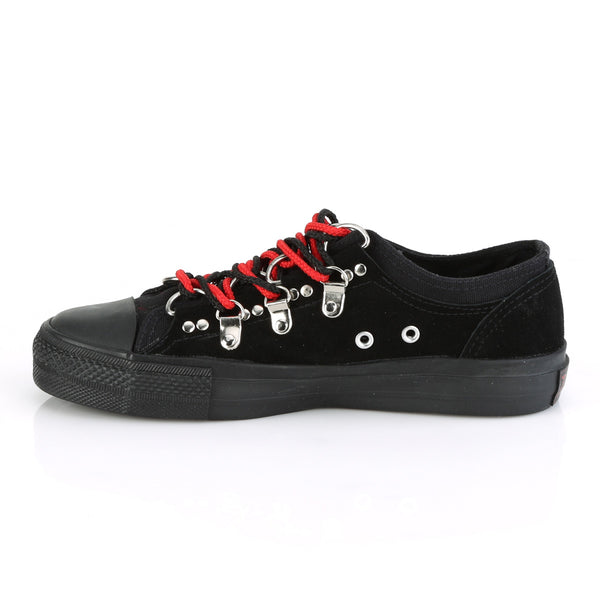 Demonia Deviant-05 Black Canvas-Suede