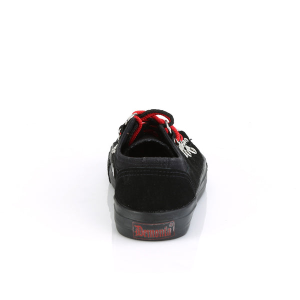 Demonia Deviant-05 Black Canvas-Suede