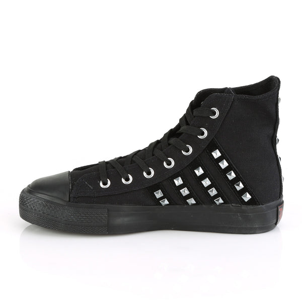 Demonia Deviant-103 Black Canvas-Suede