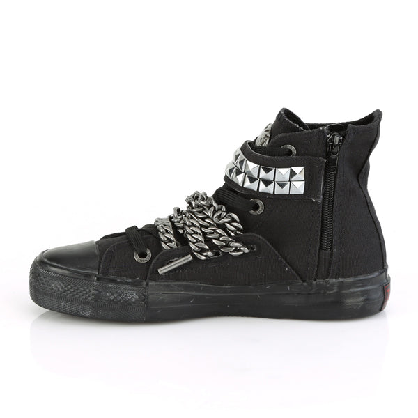 Demonia Deviant-110 Black Canvas