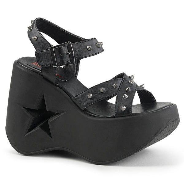 demonia Dynamite-02 Black Vegan Leather