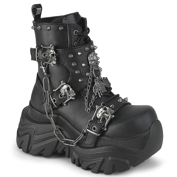 demonia Echo-60 Black Vegan Leather